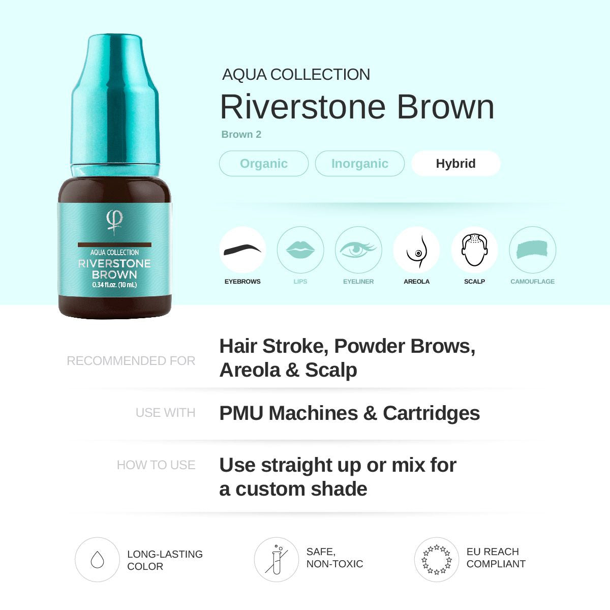 Phibrows Riverstone Brown PMU Pigment 10ml