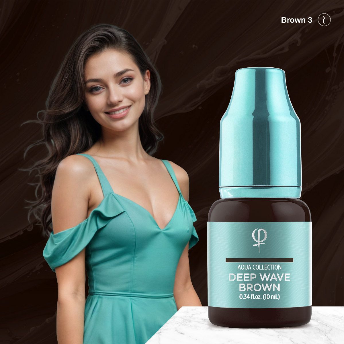 Phibrows Deep Wave Brown PMU Pigment 10ml