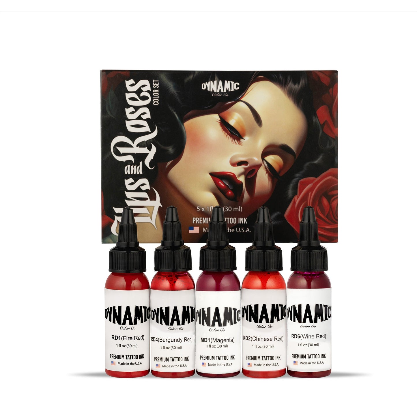 Dynamic Tattoo ink Lips and Roses set 1oz