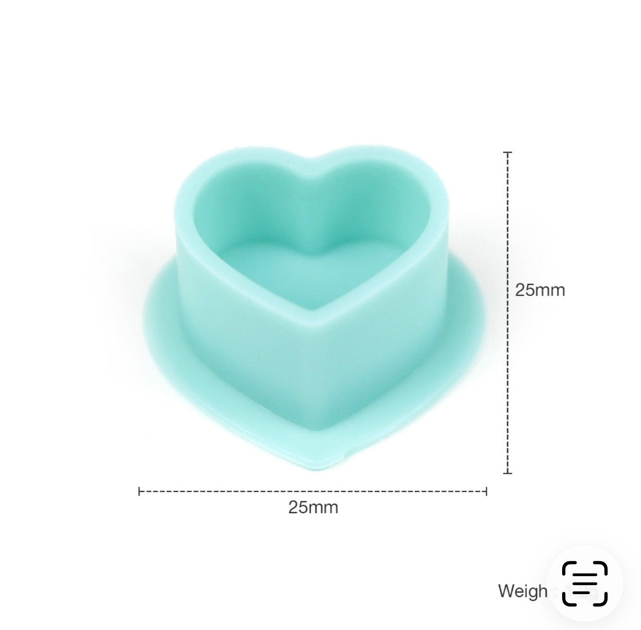 AVA - SILICONE HEART INKCUPS