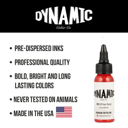 Dynamic Fire Red Tattoo Ink - 1 oz. Bottle