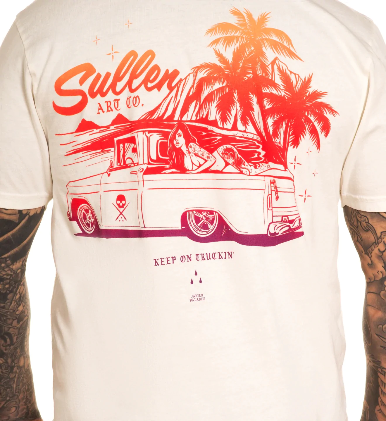 Sullen Clothing Truckin Cantique Premium Antique White Medium TShirt