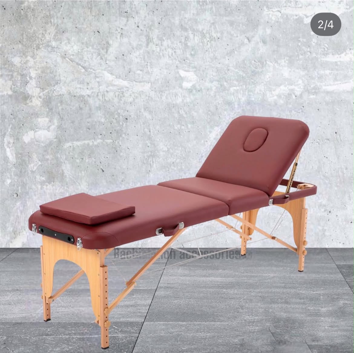 Portable bed - burgundy