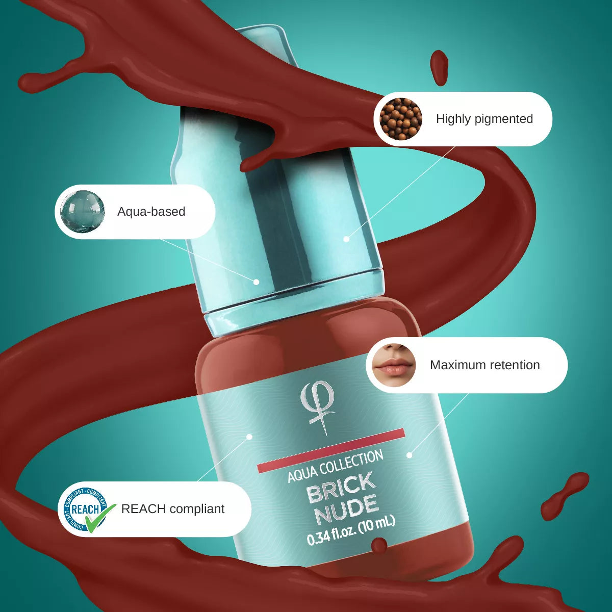 Brick nude PMU pigment 10ml - Official PhiShop