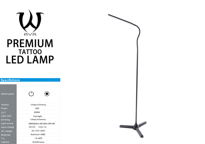 AVA - SKULLDNA Premium Aluminum LED Floor Tattoo LAMP