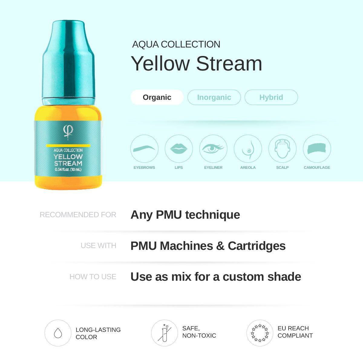 Phibrows Yellow Stream PMU pigment 10ml - Correction color