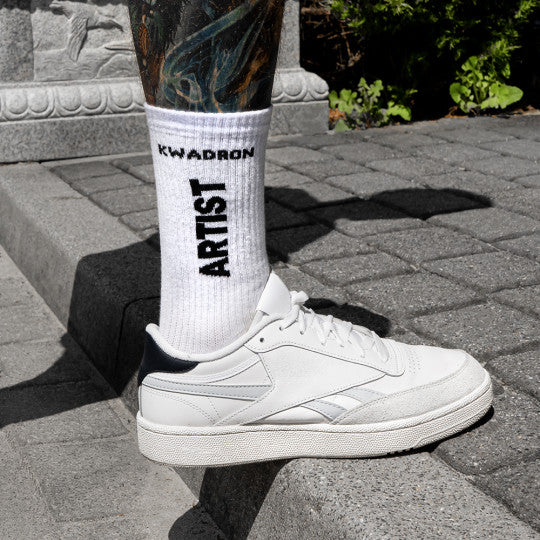 SOCKS KWADRON® - WHITE TATTOO ARTIST
