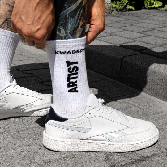 SOCKS KWADRON® - WHITE TATTOO ARTIST