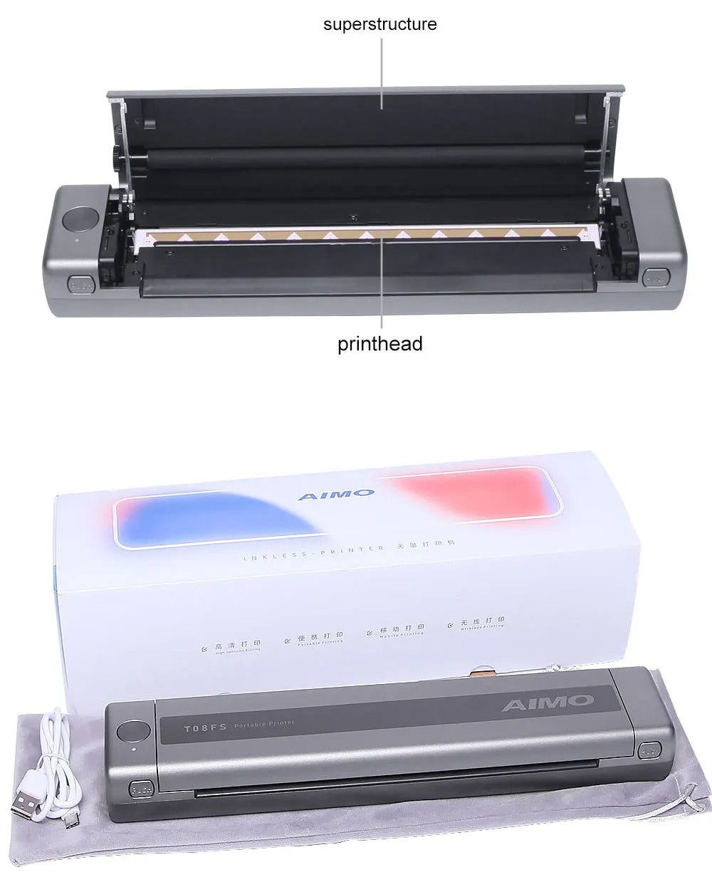 Phoenex Aimo Wireless Thermal Printer 310dpi